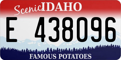ID license plate E438096