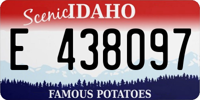 ID license plate E438097