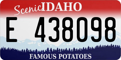 ID license plate E438098