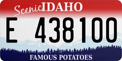 ID license plate E438100