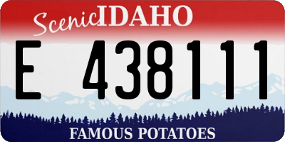 ID license plate E438111