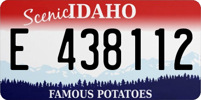 ID license plate E438112