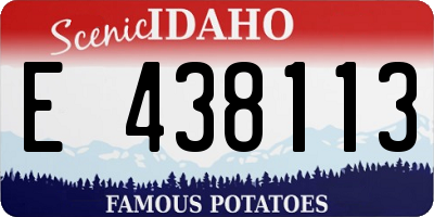ID license plate E438113