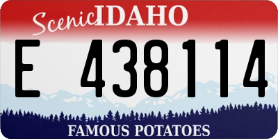 ID license plate E438114