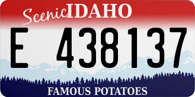 ID license plate E438137
