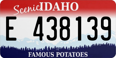ID license plate E438139