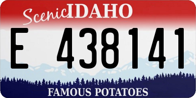 ID license plate E438141