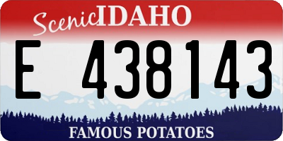 ID license plate E438143