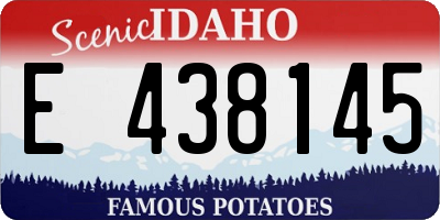 ID license plate E438145