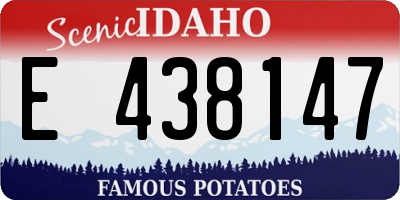ID license plate E438147