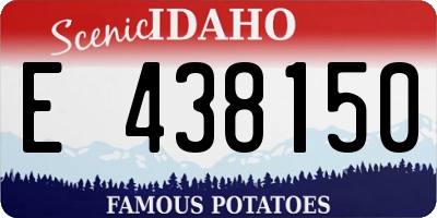 ID license plate E438150