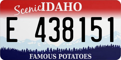 ID license plate E438151