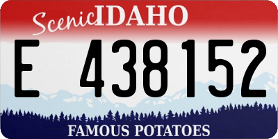 ID license plate E438152