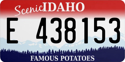 ID license plate E438153