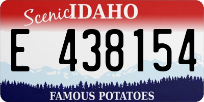 ID license plate E438154