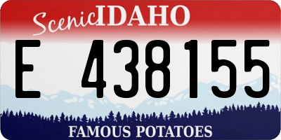 ID license plate E438155