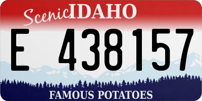 ID license plate E438157