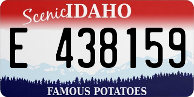 ID license plate E438159