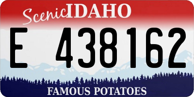 ID license plate E438162