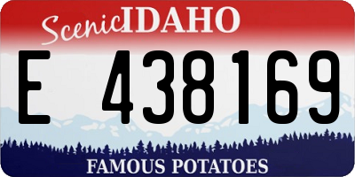 ID license plate E438169