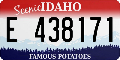 ID license plate E438171