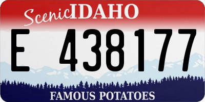ID license plate E438177