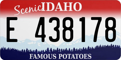 ID license plate E438178