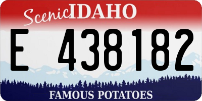 ID license plate E438182
