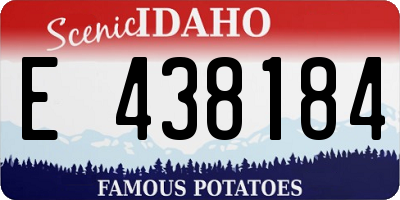 ID license plate E438184