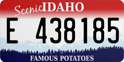 ID license plate E438185