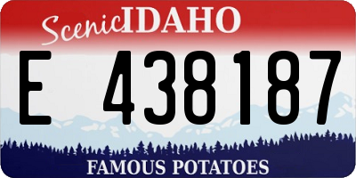 ID license plate E438187