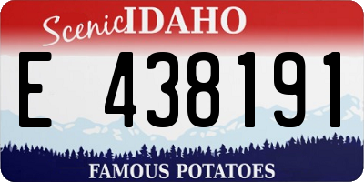 ID license plate E438191