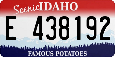 ID license plate E438192