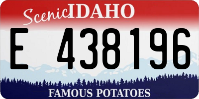 ID license plate E438196