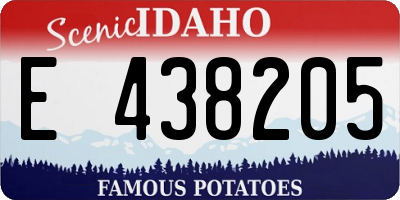 ID license plate E438205
