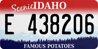 ID license plate E438206