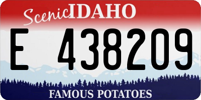 ID license plate E438209