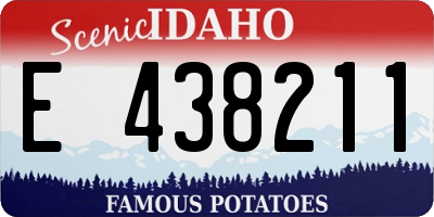 ID license plate E438211