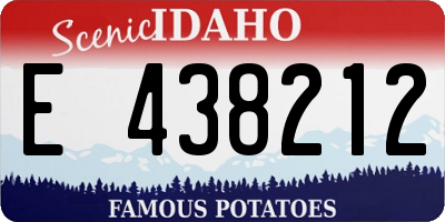ID license plate E438212