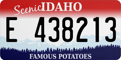 ID license plate E438213
