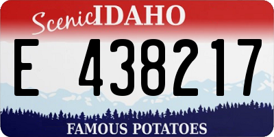 ID license plate E438217