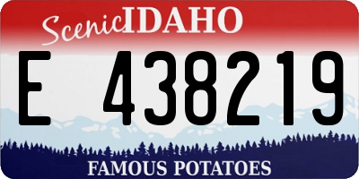 ID license plate E438219
