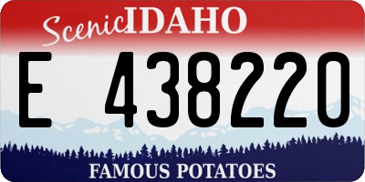 ID license plate E438220
