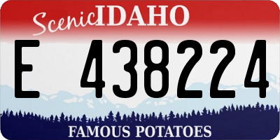 ID license plate E438224