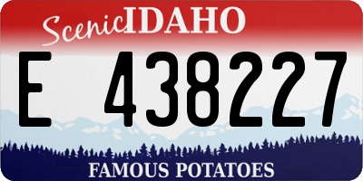 ID license plate E438227