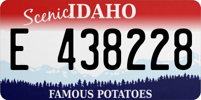 ID license plate E438228