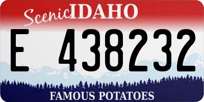 ID license plate E438232