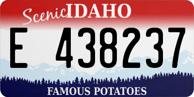 ID license plate E438237