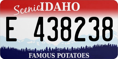 ID license plate E438238