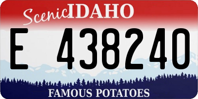 ID license plate E438240